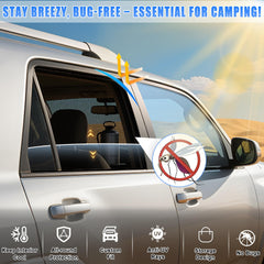ZATOOTO magnets and clips keep shade secure at highway speeds.