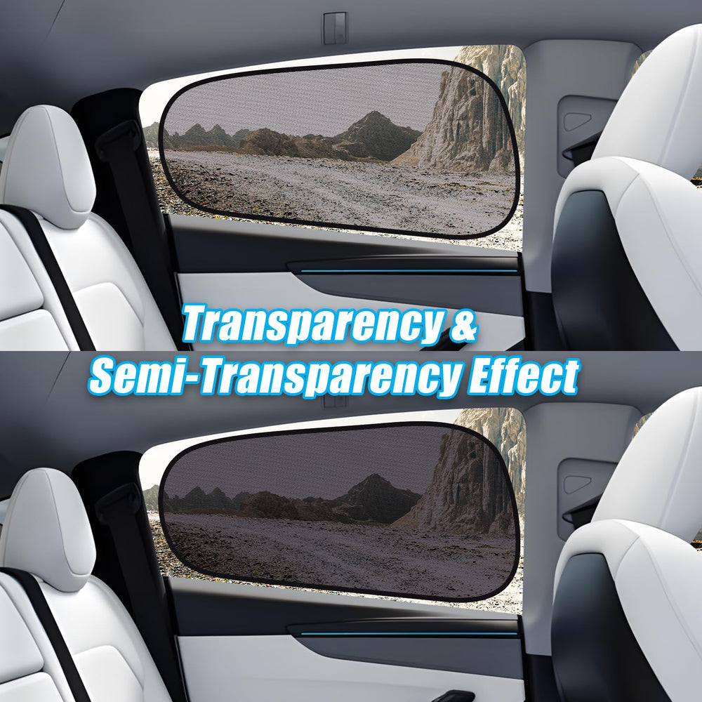 ZATOOTO Tesla Model Y rear window shade static cling installs without residue