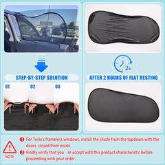 ZATOOTO Model Y rear window shade semi-transparent for privacy