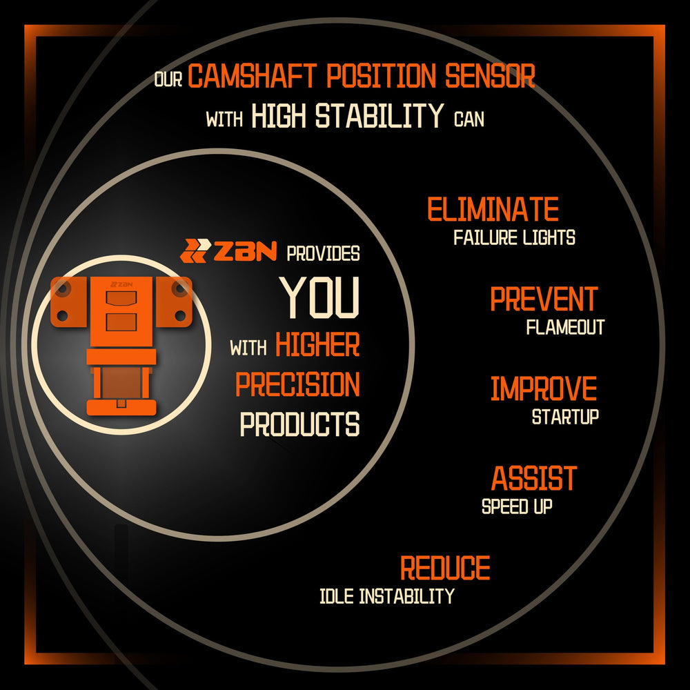ZBN camshaft position sensor ready to install without calibration.