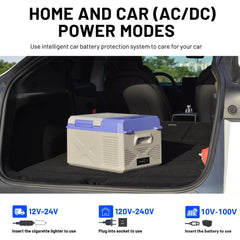 zcamp X9 silent operation under 45 dB suitable for vehicles or rooms