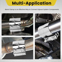 ZEHCLP application-ready clamp suitable for catalytic converters and mufflers.