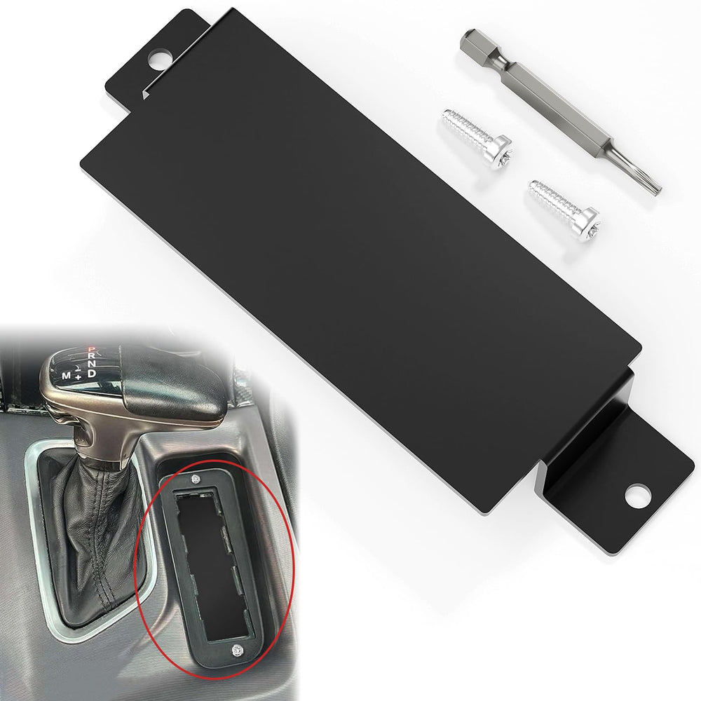 Zelvoro anti-theft cover plate for Dodge Challenger adds security.