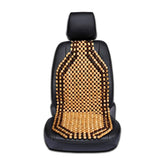 Zento Deals wood beaded cushion front view for relaxed driving comfort.
