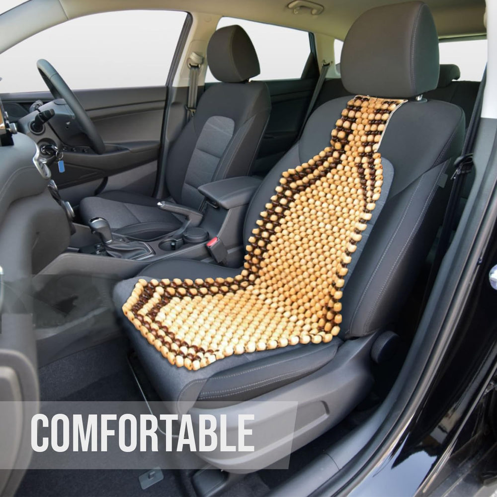 Zento Deals cushion installed on car seat showing secure fit.