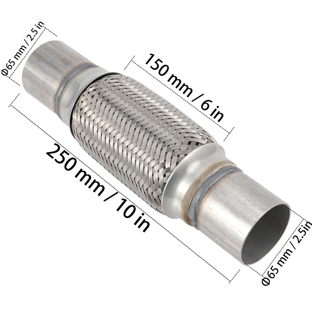 ZEONHAK exhaust flex pipe side installation shows easy fitment in vehicle exhaust systems