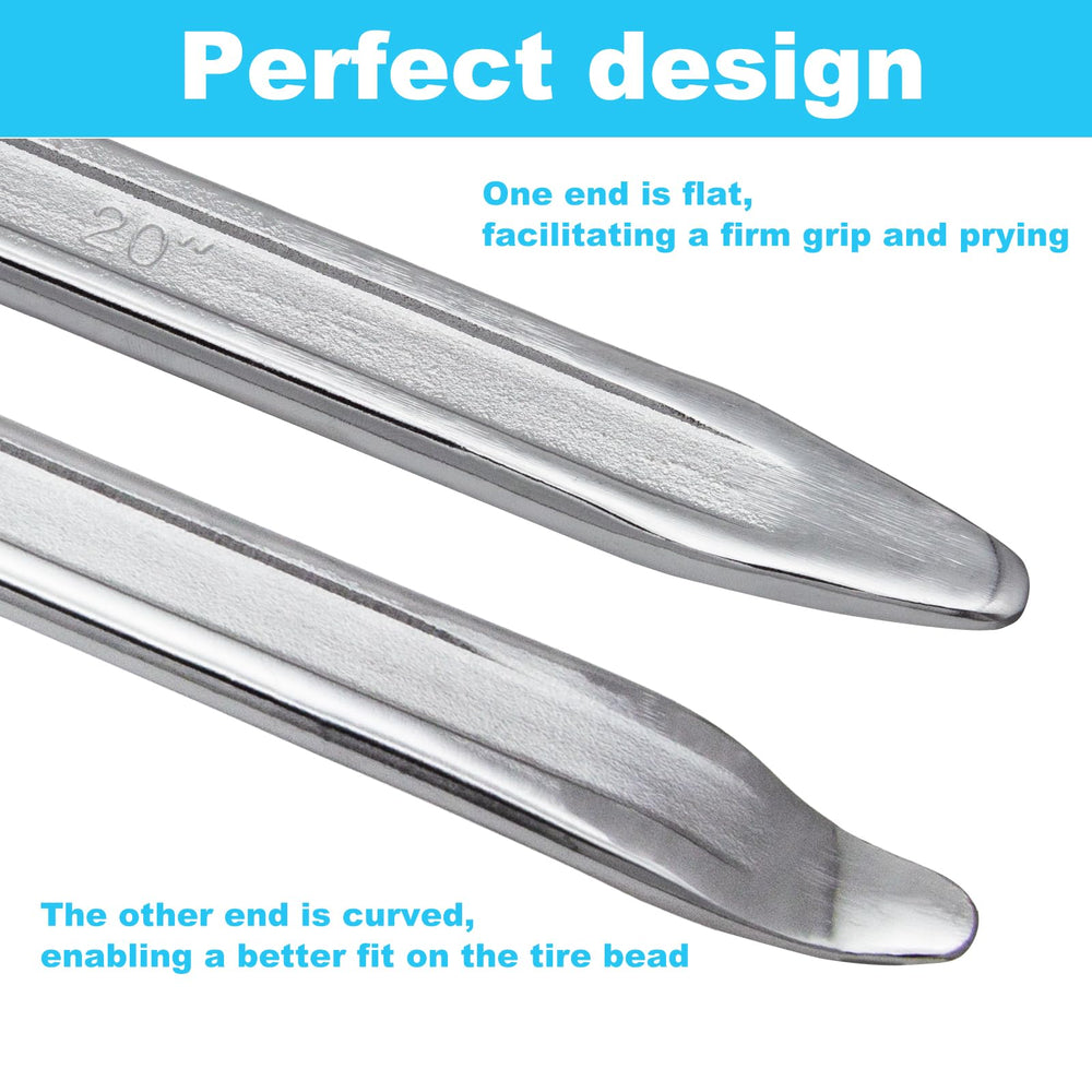 Zepkouel 20-inch tire spoon curved end bead grip for quick seating.