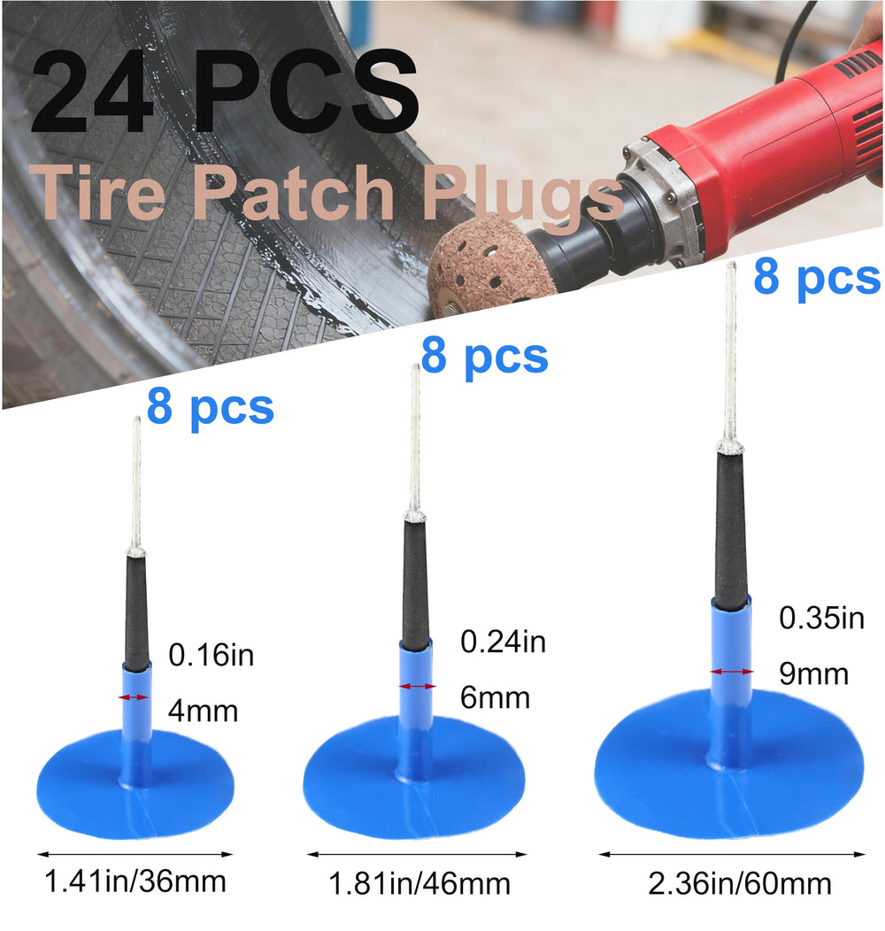 ZERINT TP-M13W wrapped-stem 1/4 inch patch kit for versatile tire patching.