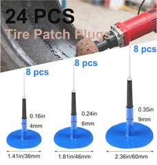 ZERINT TP-M13W wrapped-stem 1/4 inch patch kit for versatile tire patching.