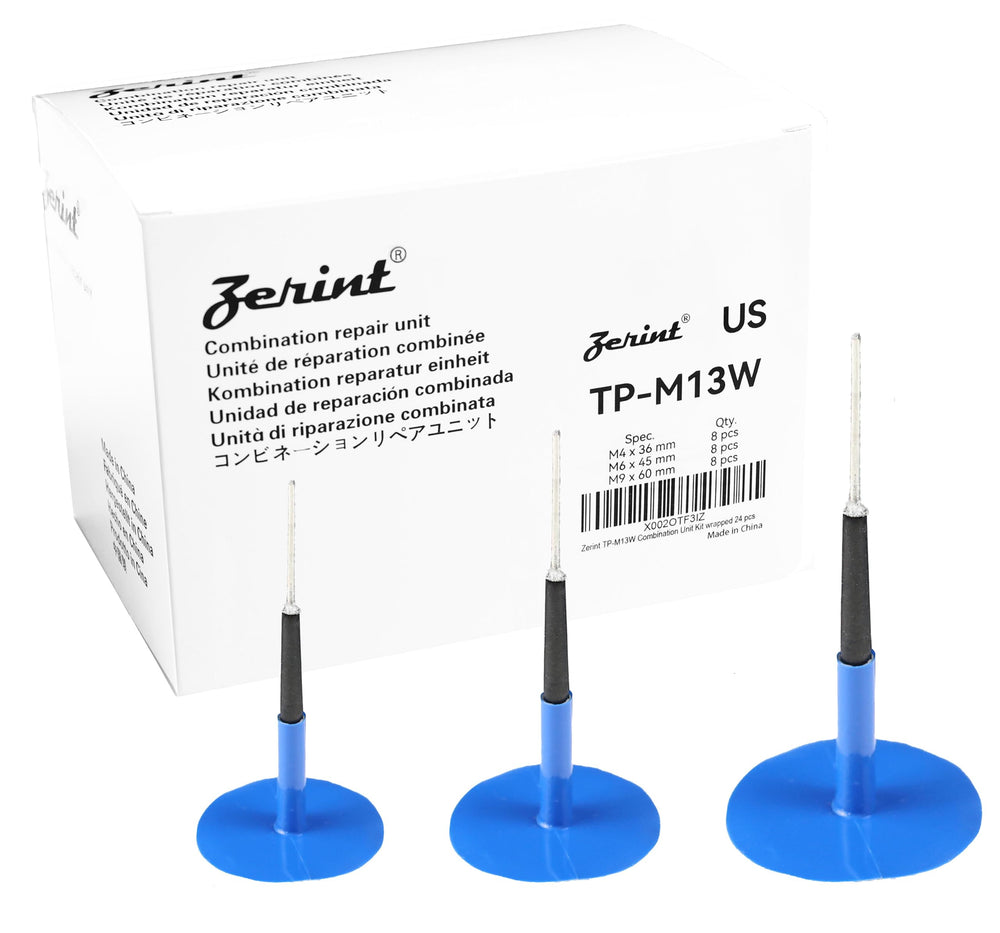 ZERINT TP-M13W wrapped-stem 1/6 inch patch kit for quick roadside tire repairs.