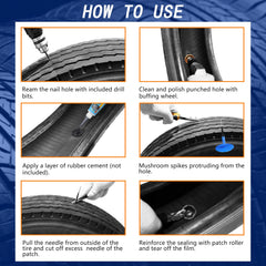 ZERINT TP-M13W wrapped-stem 3/8 inch patch kit for larger punctures.