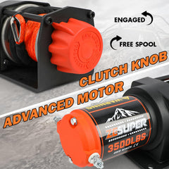 IP66 waterproof, rugged ZESUPER winch designed for harsh conditions.