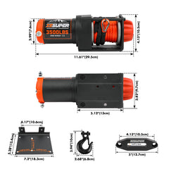 ZESUPER wireless remote control shown for versatile winch operation.