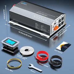 ZETAWALE 3000W inverter installation-ready for RVs and solar setups