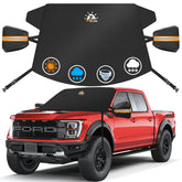 Zettum truck windshield cover protects against ice and snow for quick morning visibility.