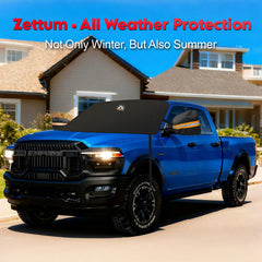 Zettum universal-fit windshield cover works on many pickup trucks and vans.