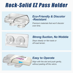 Zeyitian EZ Pass Holder easy installation with no adhesive
