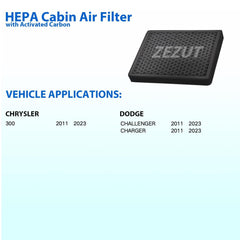 ZEZUT packaging box for cabin air filter demonstrates sturdy protection