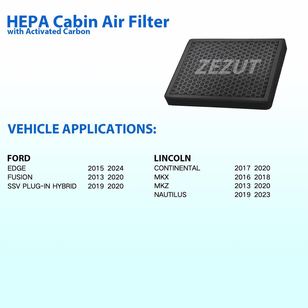 ZEZUT Fusion cabin air filter 2013-2020 promotes cleaner interior air