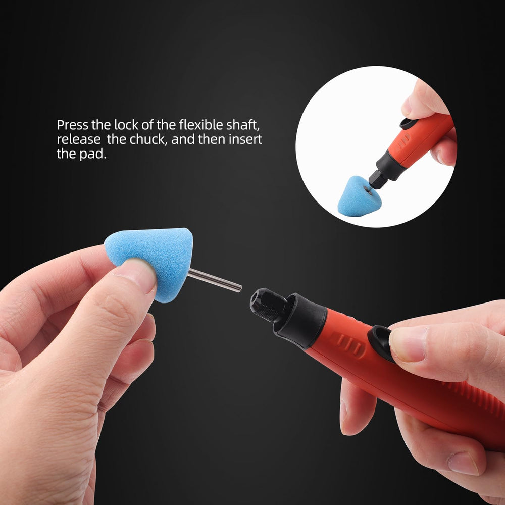 ZFE drill-shank attachment fits 1/4 x 1 inch drills for added versatility.