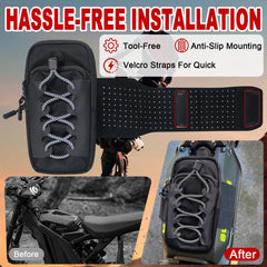 ZGTMZX bag on Rawrr Mantis for tidy, protected belongings on trails.