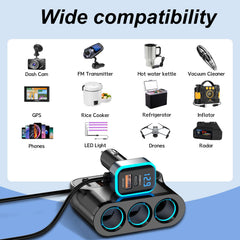 Zhaobeimao 360W total power supports multiple devices in vehicles.