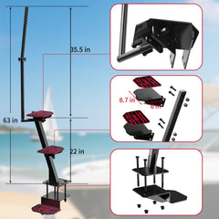 ZHDD Boat Trailer Steps EVA mat provides secure footing on wet surfaces