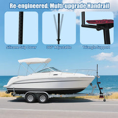 ZHDD Boat Trailer Steps triangular frame offering stable support