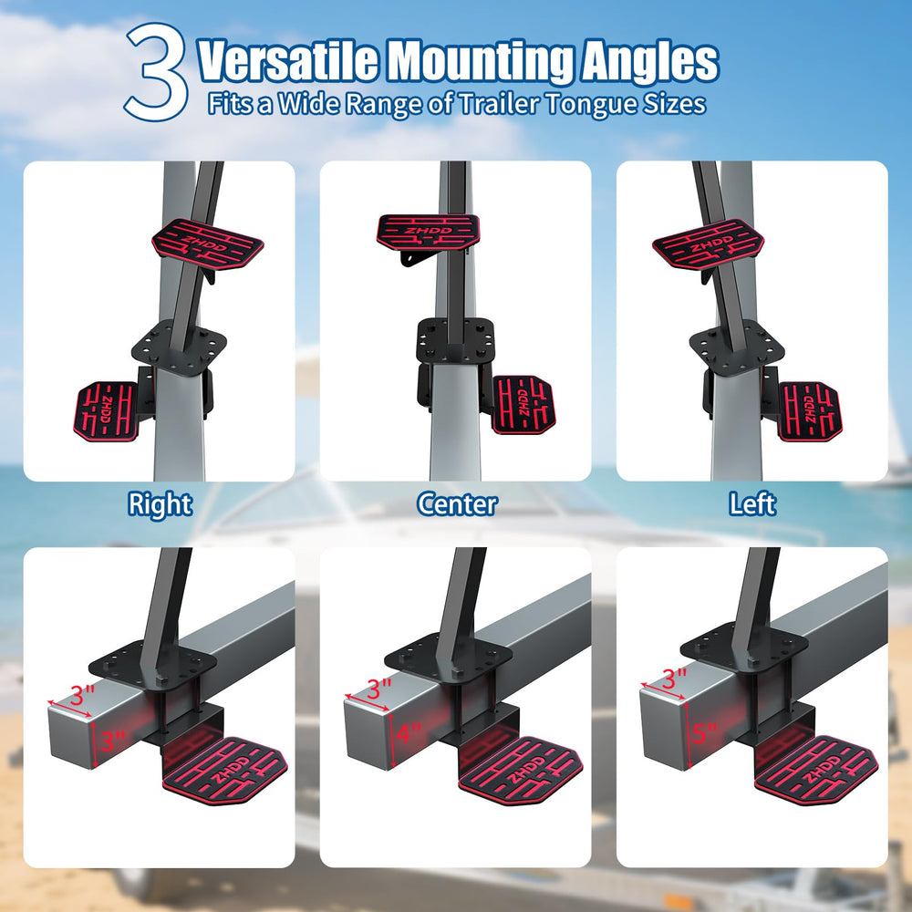 ZHDD Boat Trailer Steps universal compatibility for bass boats and pontoons