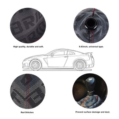 ZhengSheng universal shift boot cover gray interior shot in car cabin