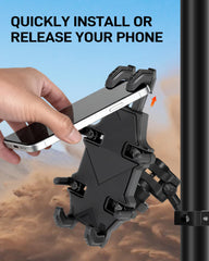 ZHILXN eight-grip design stabilizes the phone during rides.