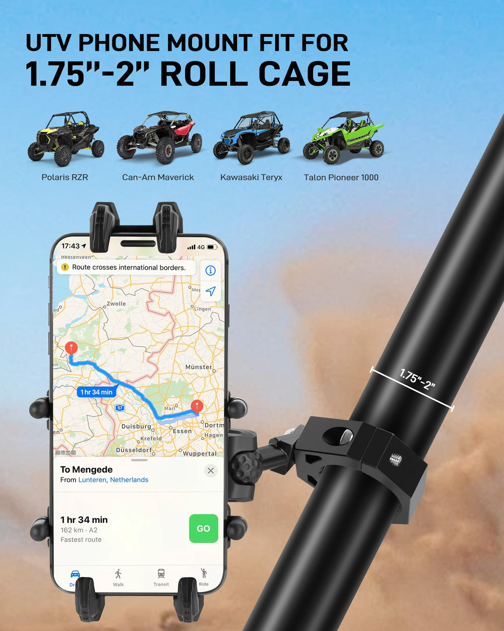 ZHILXN vibration-dampener design reduces phone shake on rough trails.