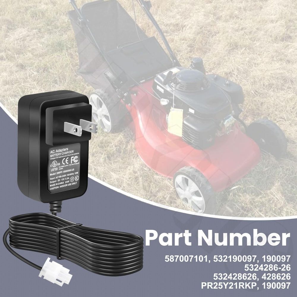 ZHIXING 587007101 packaged charger ready for immediate use with lawn mowers.