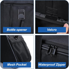 ZHOUMADE Velcro pocket stores straps when not in use.