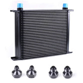 ZHSYMX 30-row stacked plate oil cooler front view improves cooling efficiency for engines.