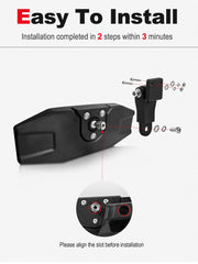 ZIDIYORUO rearview mirror installation guide images show quick, tool-free setup.