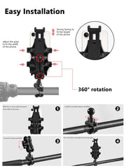 ZIDIYORUO ATV mount enables one-handed operation during off-road rides.