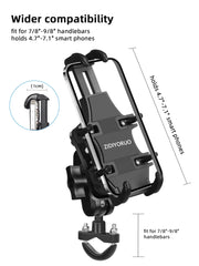 ZIDIYORUO device holder compatible with a wide range of smartphones.