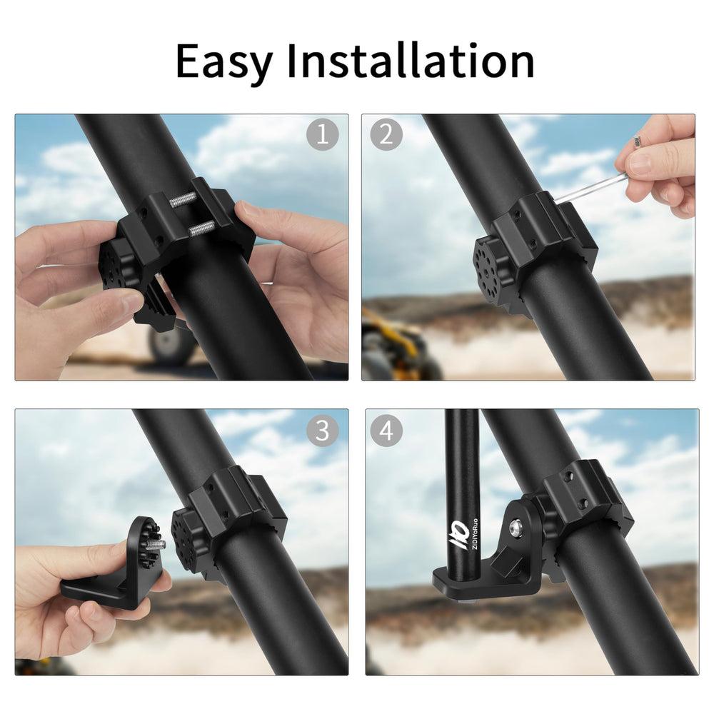 ZIDIYORUO universal UTV mount on 1.75-2 inch roll cage with quick setup