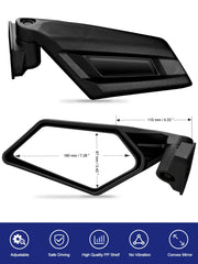 Includes blind spot mirrors for 360° awareness on Maverick X3