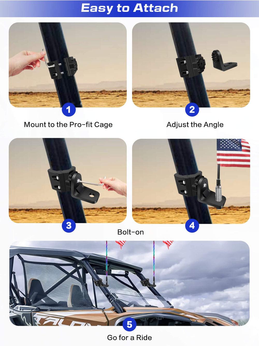 ZIDIYORUO defender commander compatible mount on Can Am