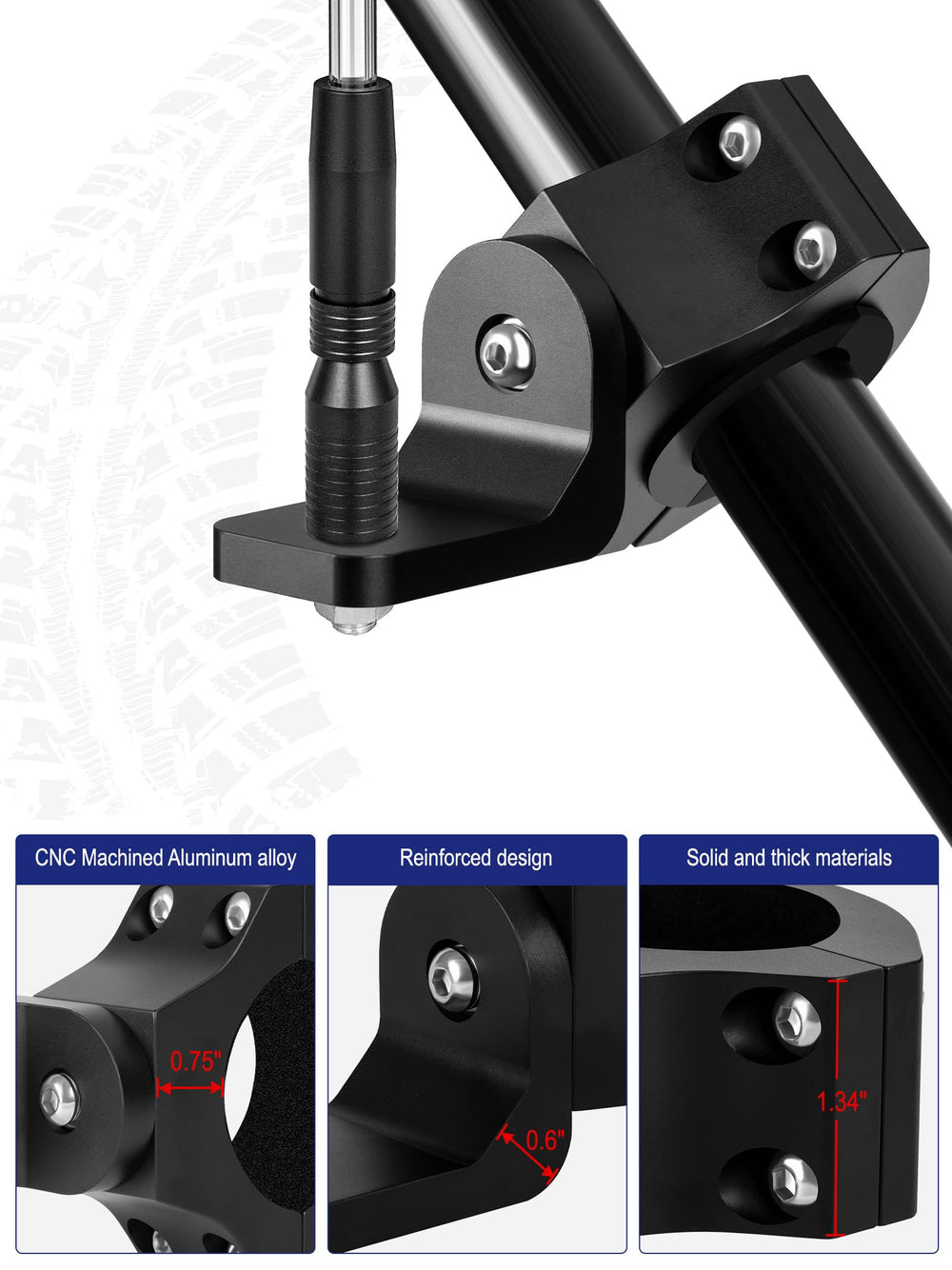 Pre-assembled clamps with internal teeth grip cages securely reducing rattles