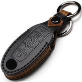 ZiHafate leather key fob cover for Nissan Quest provides full-coverage protection with premium texture