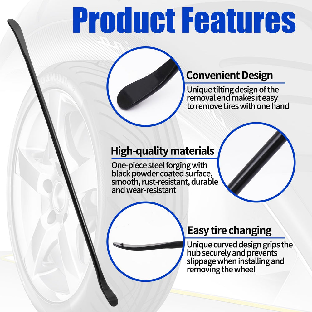 Zihvfzu tire bars set facilitates semi truck tire removal with leverage