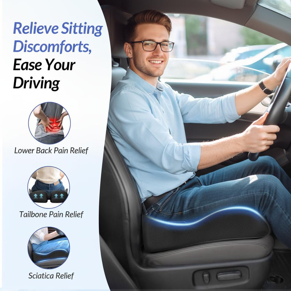 ZIKEE memory foam layer contours the body for comfortable seating.