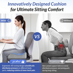 ZIKEE ergonomic hip-support zones distribute weight for comfortable sitting.