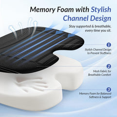 ZIKEE back-cutout design reduces tailbone pressure in use