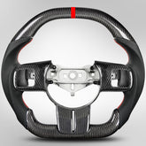 ZIMABLUE 3K carbon fiber steering wheel for Jeep Wrangler JK enhances sportiness and durability.