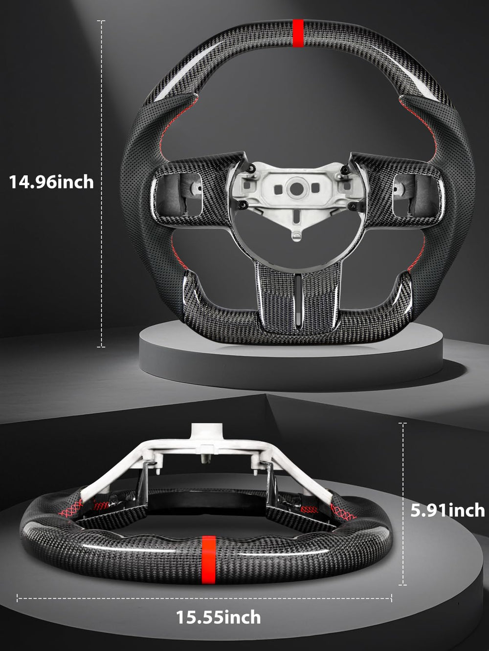 ZIMABLUE carbon fiber trim cover adds premium aesthetics and durability.