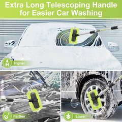 ZimiTeda soft bristle head provides non-scratch cleaning on paint and glass